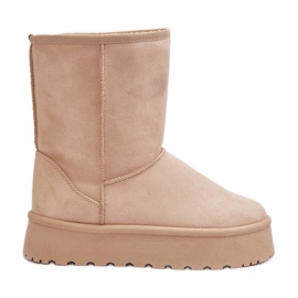 PS1 Botas de nieve con aislamiento de piel para mujer Abrams beige
