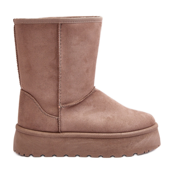PS1 Botas de nieve con aislamiento de piel para mujer Abrams beige oscuro