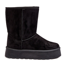 PS1 Black Abrams Botas de nieve con aislamiento de piel para mujer negro