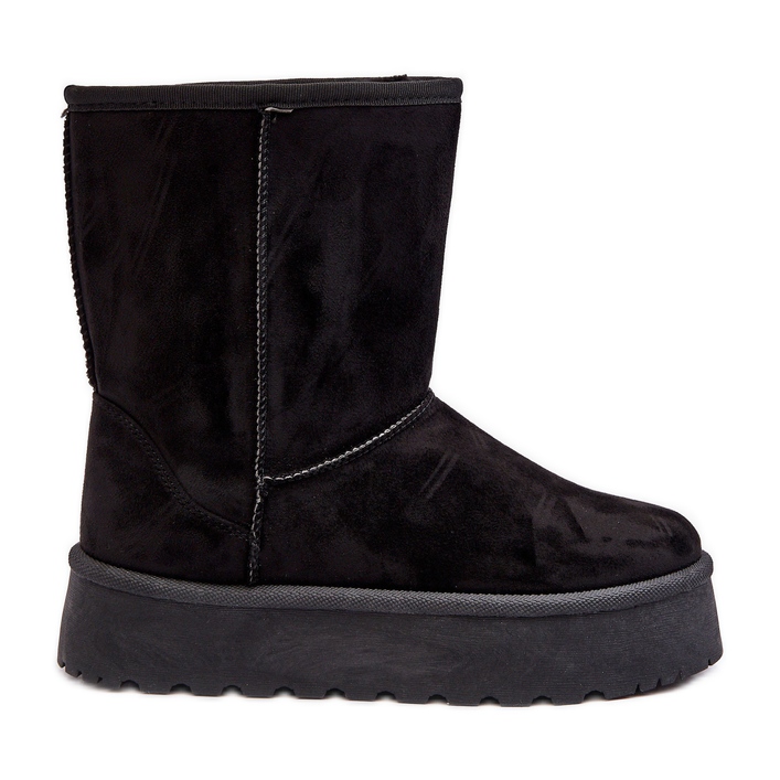 PS1 Black Abrams Botas de nieve con aislamiento de piel para mujer negro