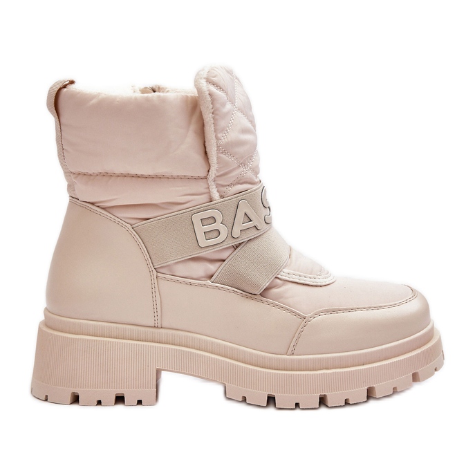 PS1 Botas de nieve aislantes con cremallera para mujer beige claro Zeva