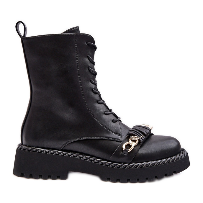 Botas Obrera Mujer Con Adorno Negro S.Barski MR870-68