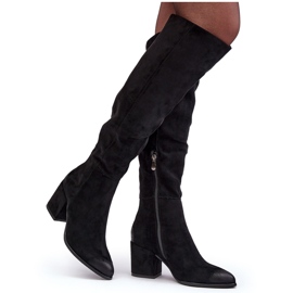 Vinceza Botas de ante por encima de la rodilla de mujer Favana Negras negro