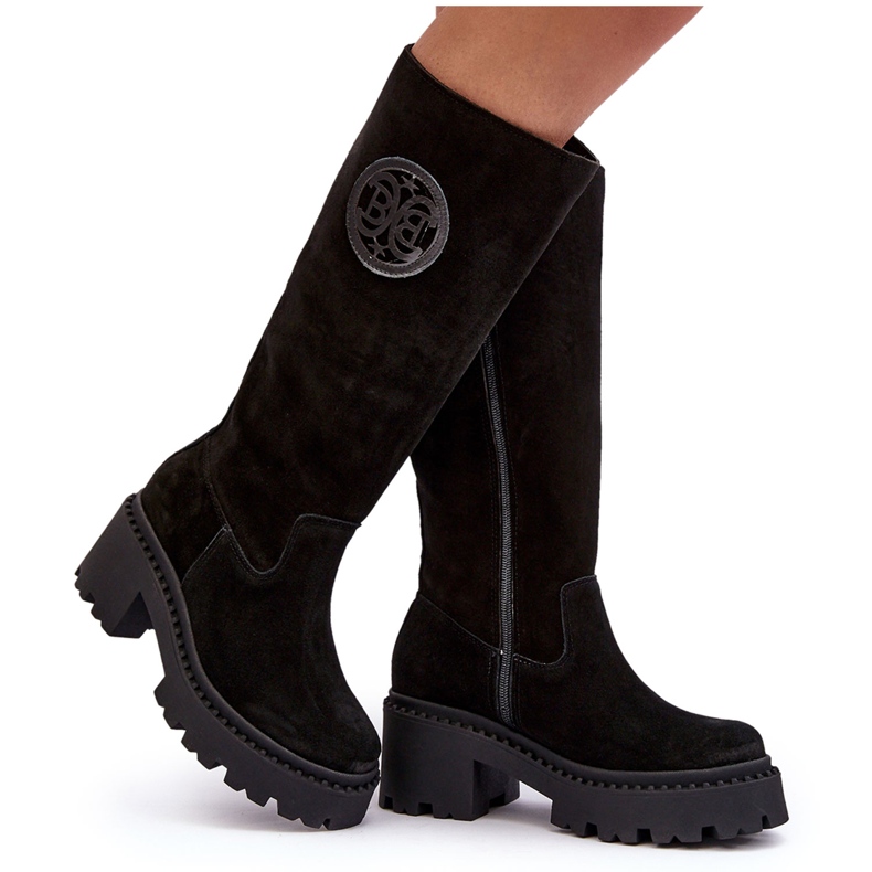 Lewski Shoes Botas Por Encima De La Rodilla Mujer Ante Negro Lewski 3367