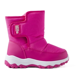 Botas de nieve infantiles rosas Big Star MM374121 rosado