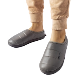 Pantuflas de invierno con aislamiento gris Big Star KK274603