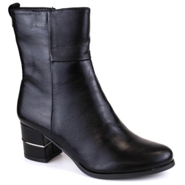 Botines Jezzi W JEZ421 negros con aislamiento y tacón decorativo Botines Jezzi W JEZ421 negros con aislamiento y tacón decorativo
