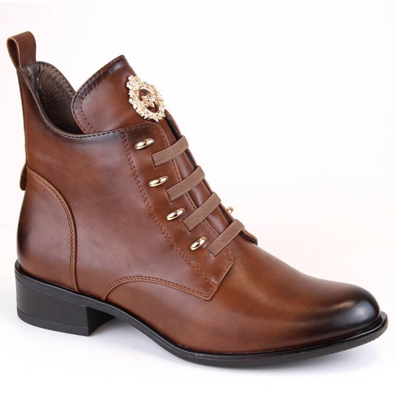 Botines de tacón plano con aislamiento Jezzi W JEZ412C marrón