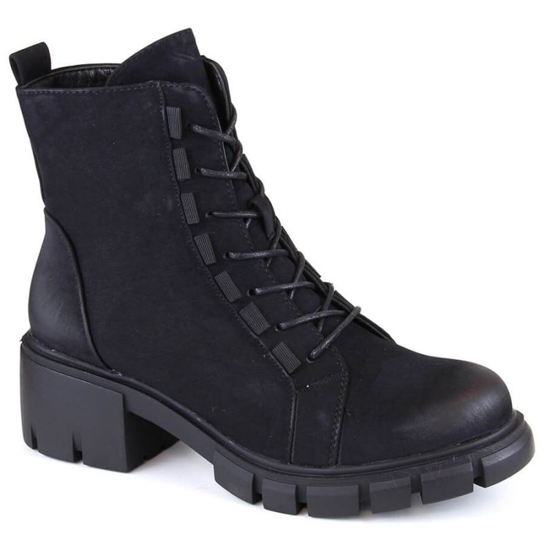 Botines aislantes con cordones y cremallera Jezzi W JEZ422A, negro