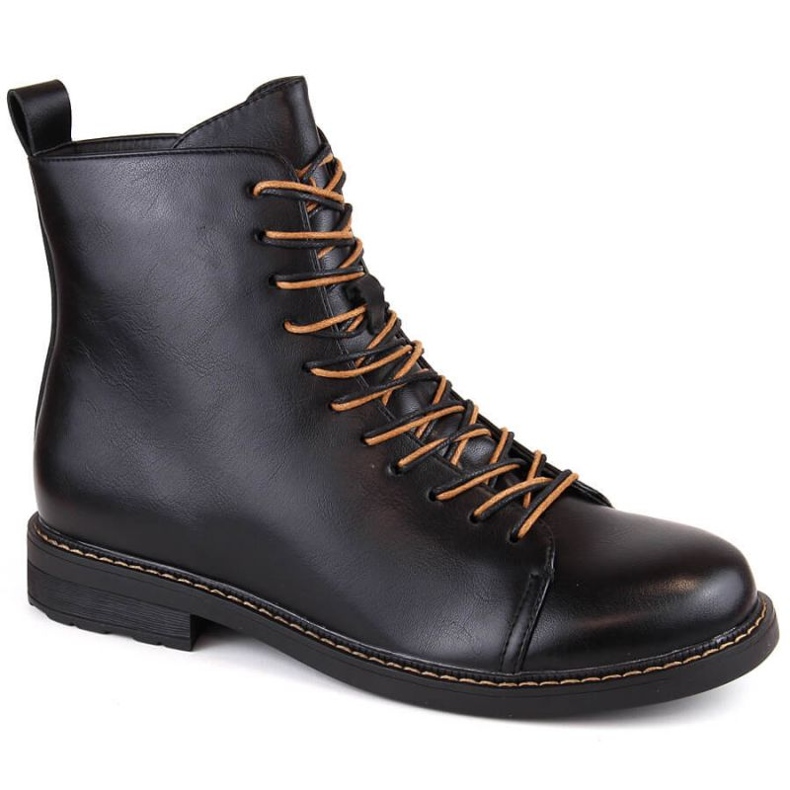 Botas aislantes con cordones y cremallera Vinceza W JAN257, negro