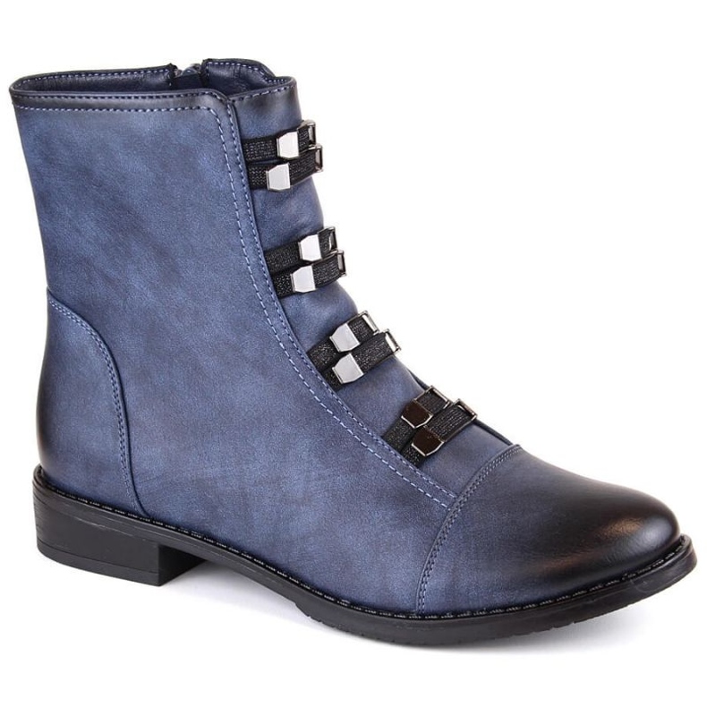 Botines de tacón plano con aislamiento Jezzi W JEZ260C, azul