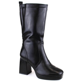 Jezzi W JEZ416A Botines aislantes con banda elástica, negro