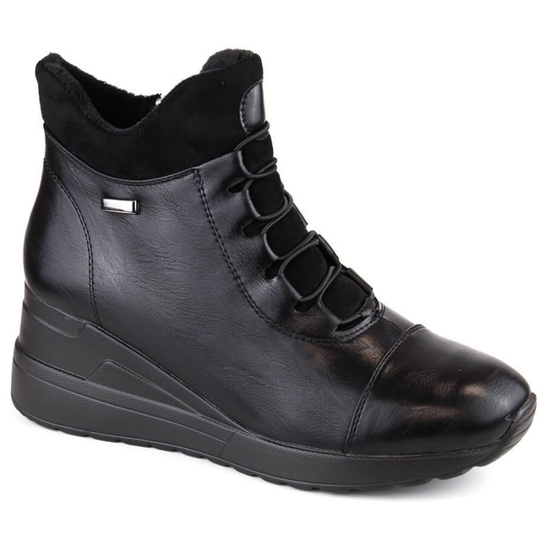 Jezzi W JEZ418 botines de cuña con aislamiento, negro