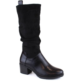 Jezzi W JEZ420A Botas aislantes de tacón alto, negro