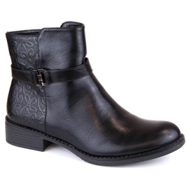 Botines de tacón plano con aislamiento M.Daszyński W SAN25, negro