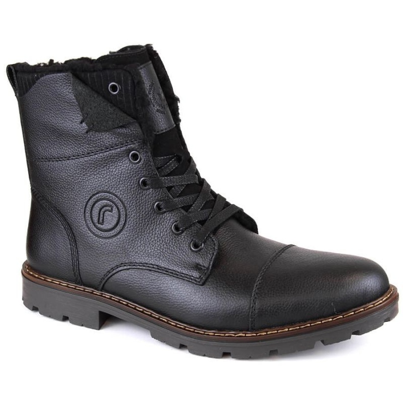 Botas de piel con aislamiento de lana Rieker M RKR296A negro