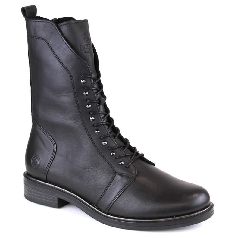 Rieker Botas de piel cómodas y aislantes Remonte W RKR630, negro