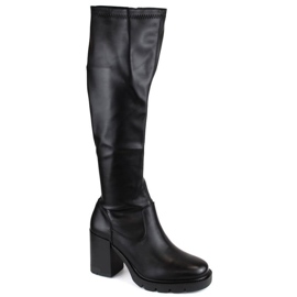 Botines elásticos y plataforma Potocki W WOL189 negro