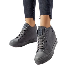 Zapatillas con cuña Big Star MM274005 grises