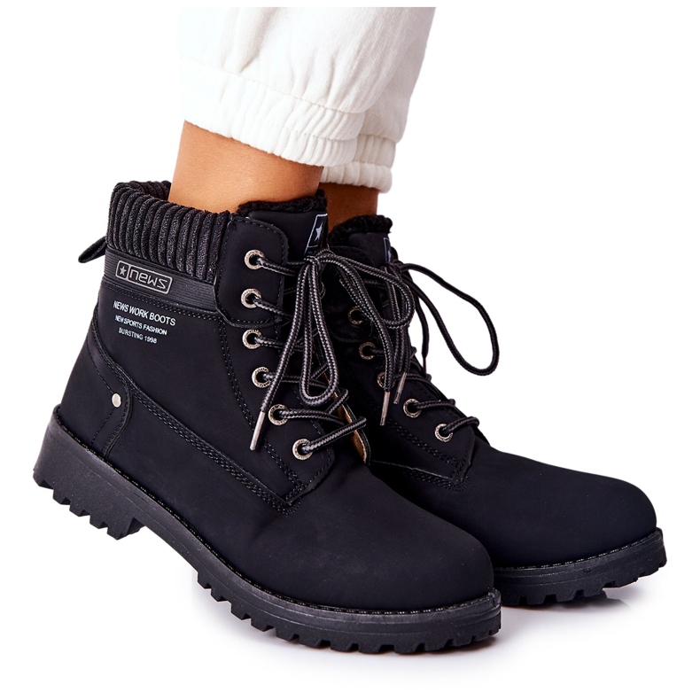 News Botas Trapper Mujer Forradas con Pelo, Negro News Botas Trapper Mujer Forradas con Pelo, Negro