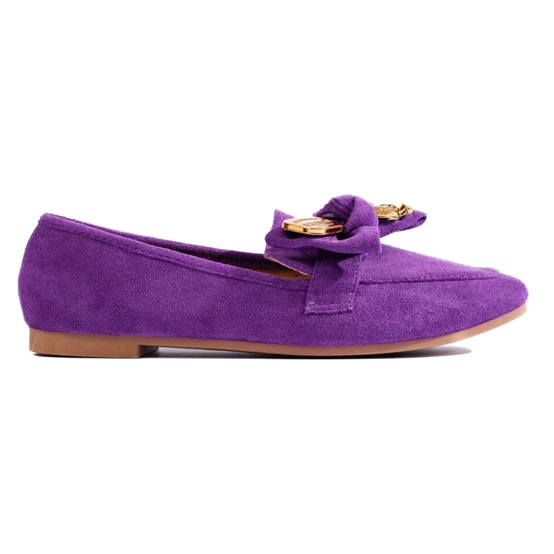 Mocasines mujer ante morado violeta