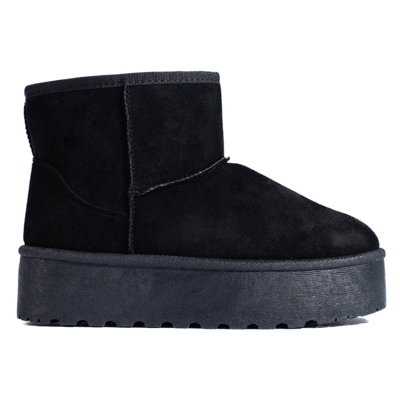 Botas de nieve para mujer en la plataforma Shelovet negra. negro