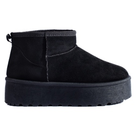 Botas de nieve cortas negras con plataforma Shelovet. negro