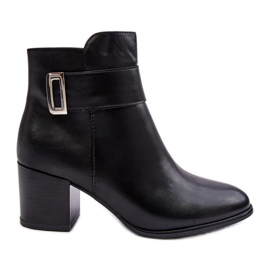 Sergio Leone Botines Mujer Piel Negro Starines