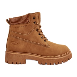 Cross Jeans Vaqueros cruzados camel con aislamiento para mujer MM2R4011C marrón