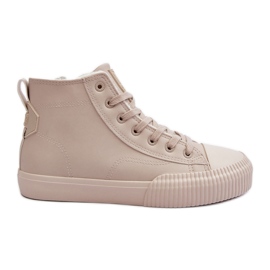 Zapatillas De Mujer Aislante Con Cremallera Beige Claro Big Star MM274018