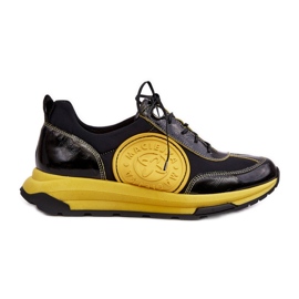 Deportivas Mujer Piel Maciejka 06295-01 Negro-Amarillo