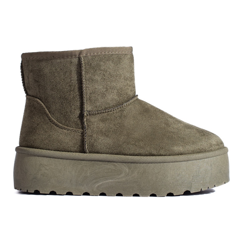 Botas de nieve de mujer Shelovet con plataforma en color verde