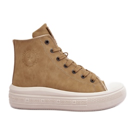Zapatillas Mujer Aislante Cremallera Camel Big Star MM274026 beige