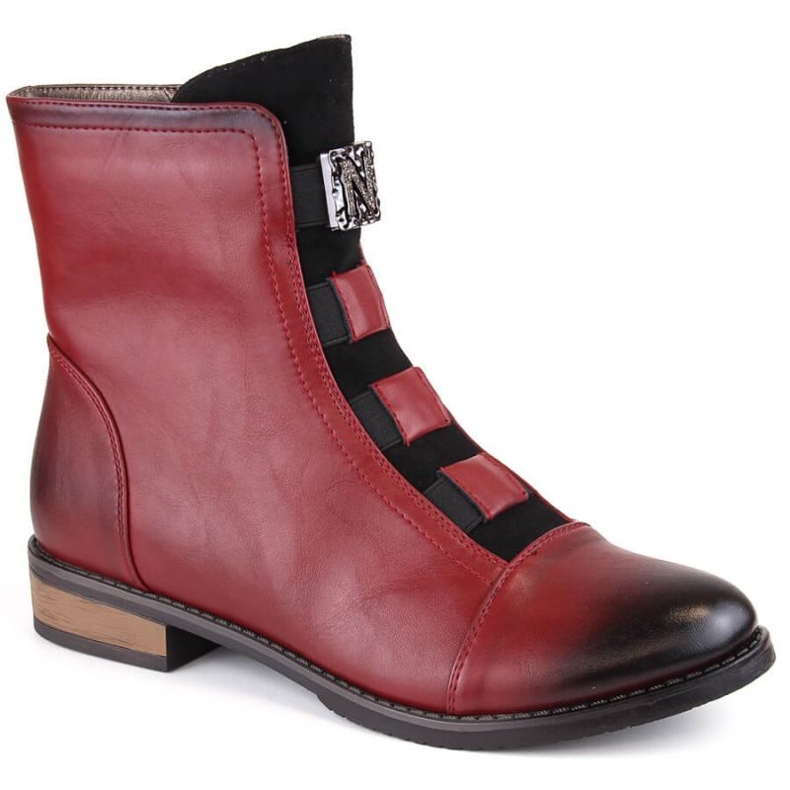 Botines aislantes con decoración Jezzi W JEZ413B, burdeos rojo