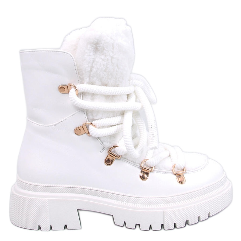 Botas de piel de oveja Shea White blanco