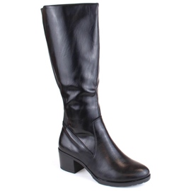 M.Daszyński M. Daszyński botas de tacón con bandas elásticas W SA128-36 SAN28A negro
