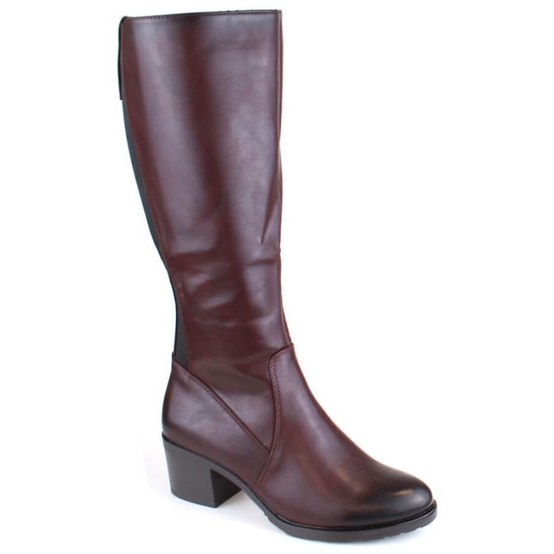 M.Daszyński M. Daszyński botas de tacón con bandas elásticas W SA128-36 SAN28B rojo