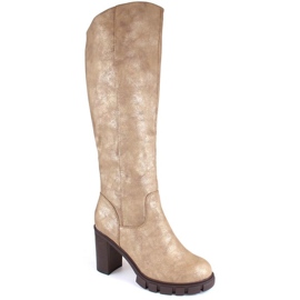 M.Daszyński Botas M. Daszyński con tacón W SAN29B SA218-4 dorado