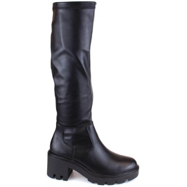Botas Potocki con tacón alto y plataforma W SZ12267 WOL196 negro