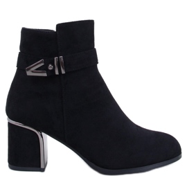 Elegantes botines de tacón Khalia Negro Elegantes botines de tacón Khalia Negro