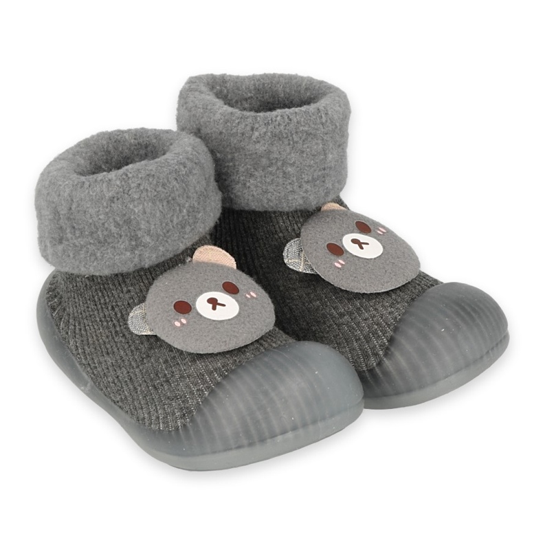 Pantuflas befado con osito 002P035 gris