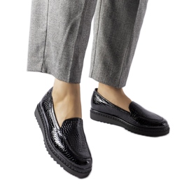 Mocasines Vinceza charol negro