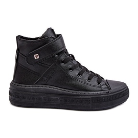 Zapatillas deportivas aisladas para mujer con plataforma Big Star negra MM274008 negro