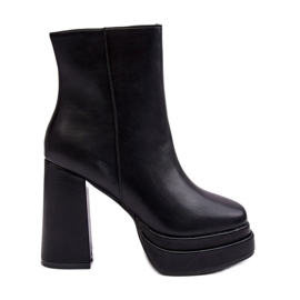 WS1 Botines de Mujer con Tacón Alto y Plataforma Negro Sandstra