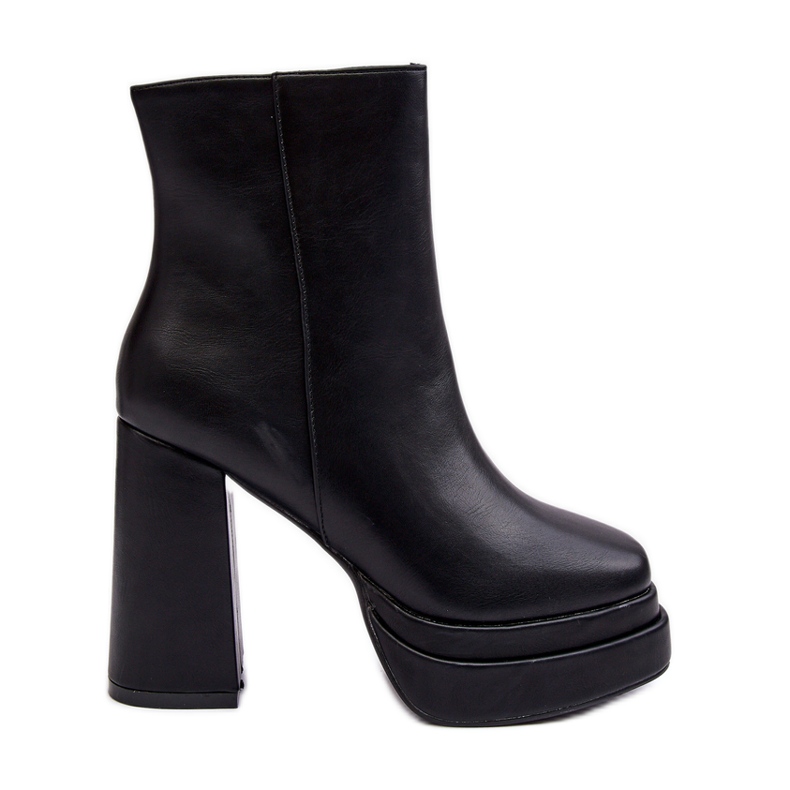 WS1 Botines de Mujer con Tacón Alto y Plataforma Negro Sandstra