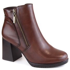 Botines de mujer marrones con aislamiento de Sergio Leone BT323 marrón
