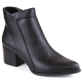 Botines de mujer aislados de tacón negro de Sergio Leone BT633