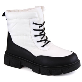 Botas de nieve con cordones y aislamiento para mujer, blanco, T.Sokolski Z23-389