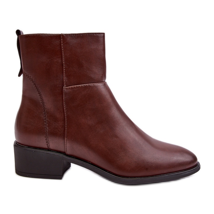 Sergio Leone Botas Mujer Piel Cremallera Marrón Semotti