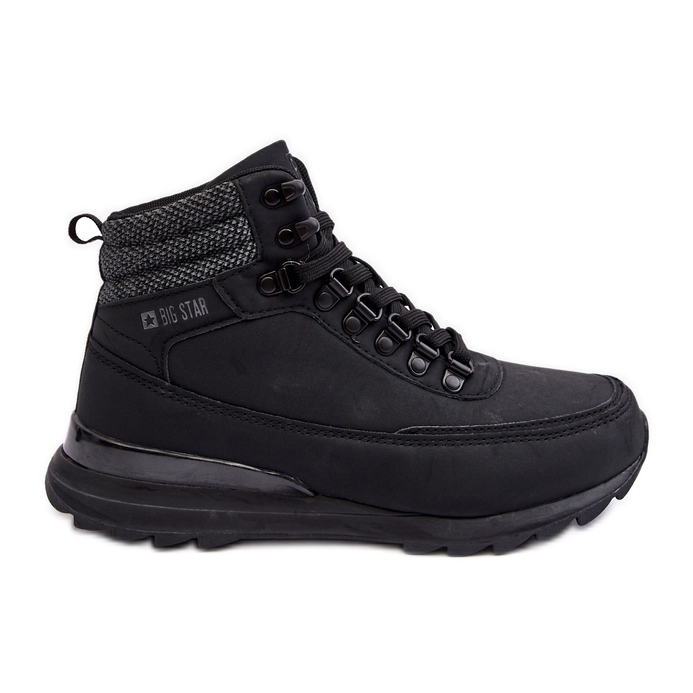 Zapatos Trekking Trapper Con Cordones Negro Big Star MM274677
